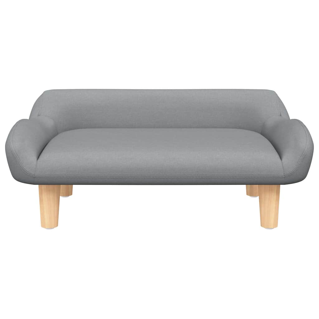 vidaXL Barnsoffa ljusgrå 70x40x24 cm tyg