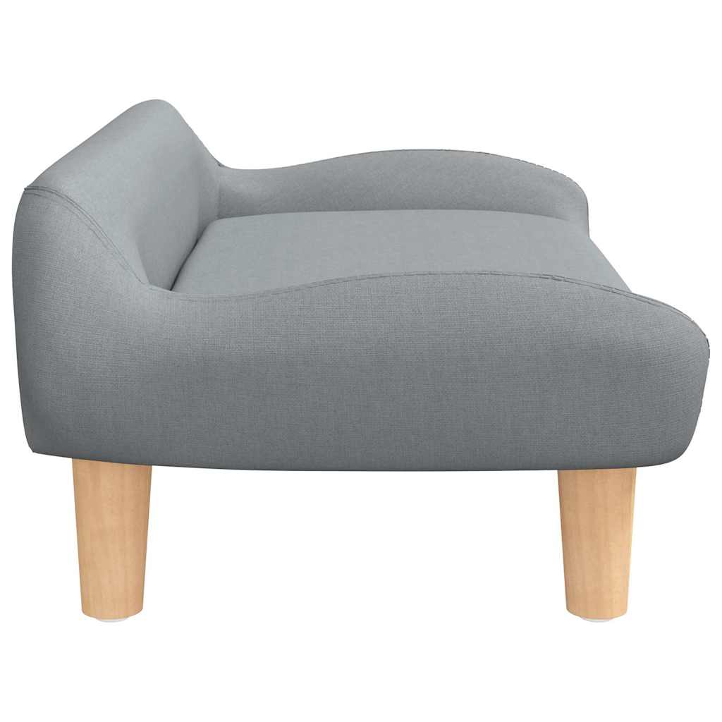 vidaXL Barnsoffa ljusgrå 70x40x24 cm tyg