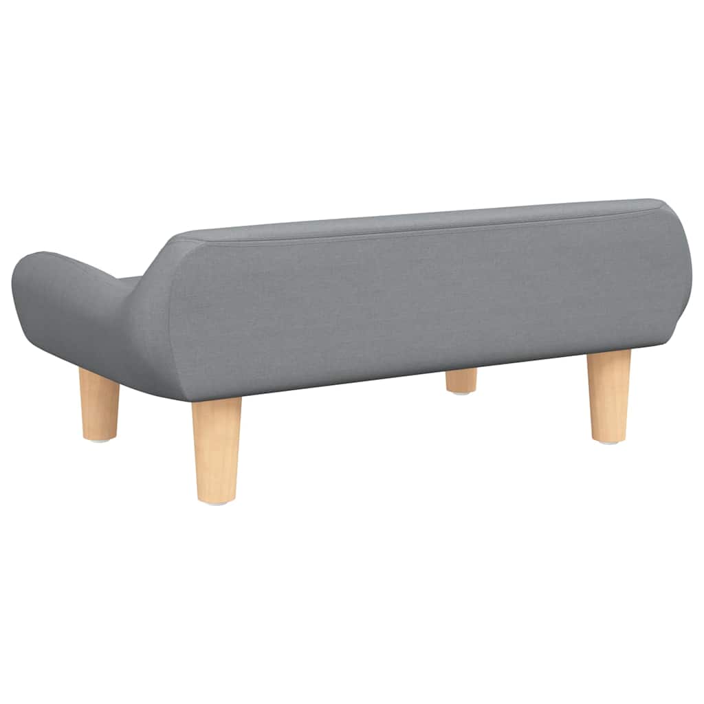 vidaXL Barnsoffa ljusgrå 70x40x24 cm tyg