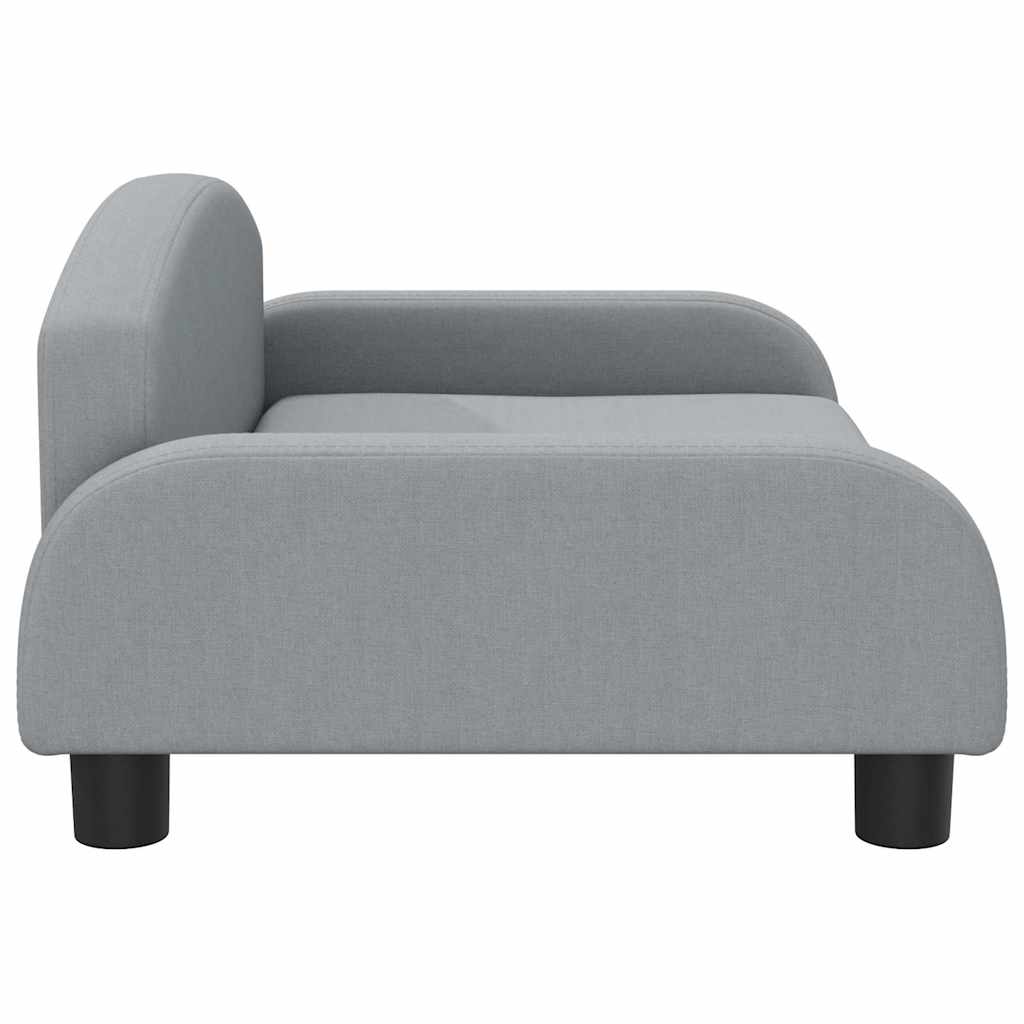 vidaXL Barnsoffa ljusgrå 70x45x30 cm tyg