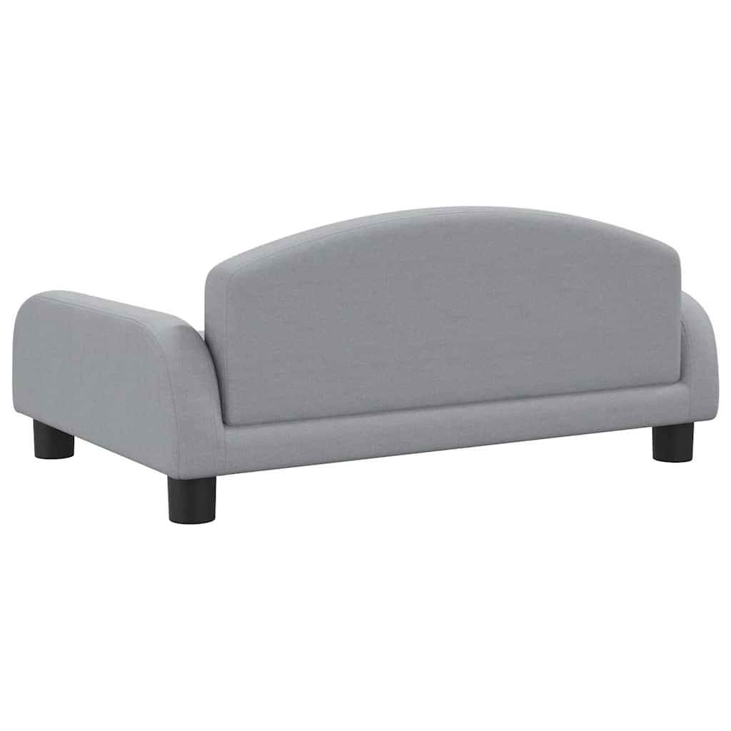 vidaXL Barnsoffa ljusgrå 70x45x30 cm tyg