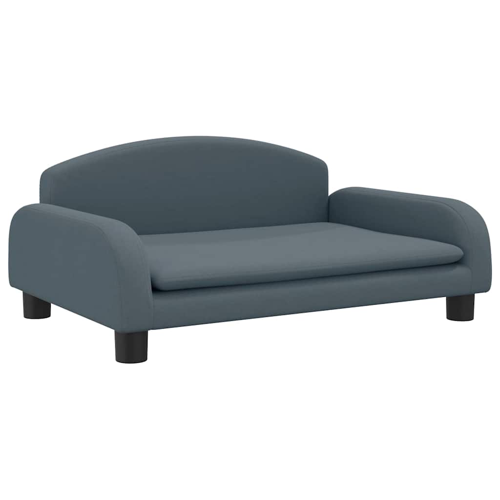 vidaXL Barnsoffa mörkgrå 70x45x30 cm tyg