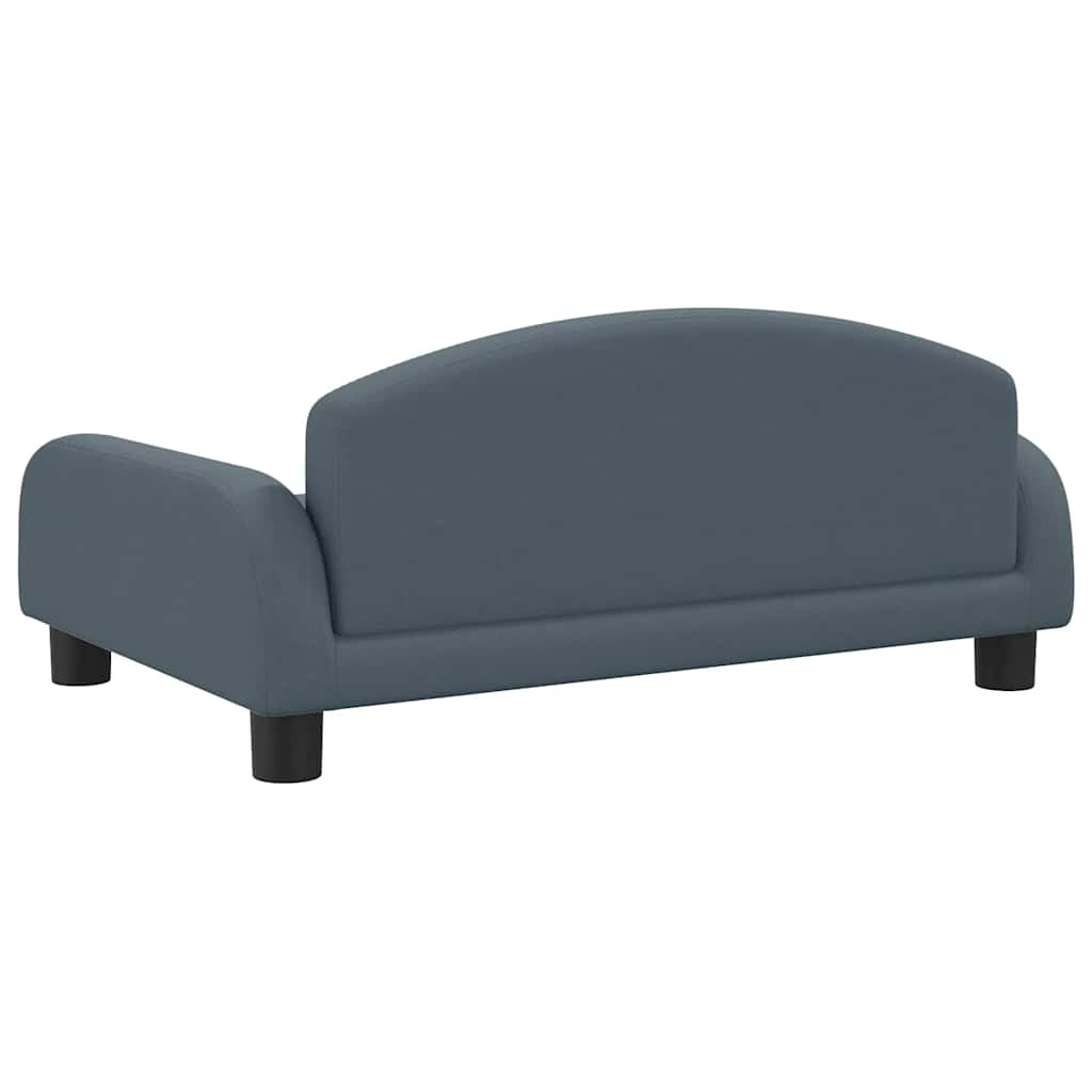 vidaXL Barnsoffa mörkgrå 70x45x30 cm tyg