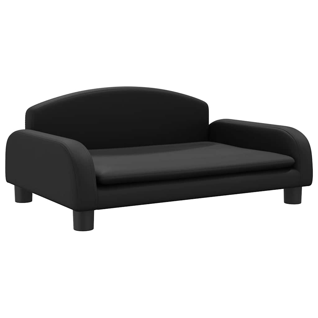 vidaXL Barnsoffa svart 70x45x30 cm konstläder