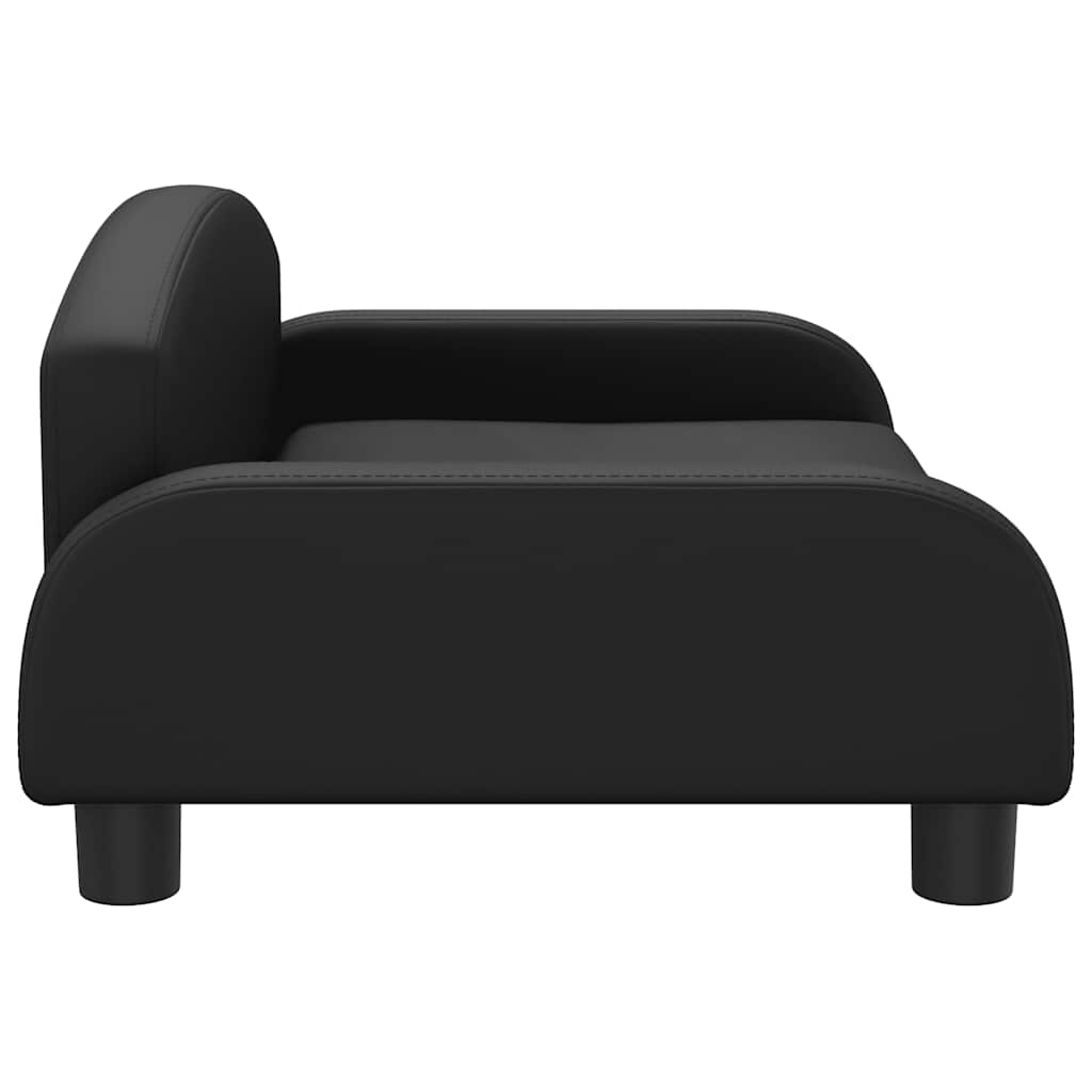 vidaXL Barnsoffa svart 70x45x30 cm konstläder
