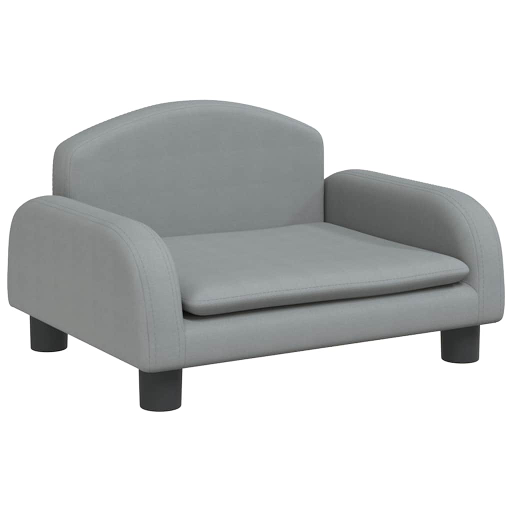 vidaXL Barnsoffa ljusgrå 50x40x30 cm tyg