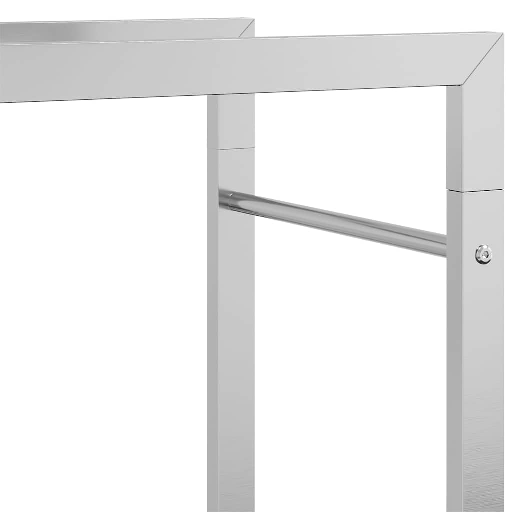 vidaXL Vedställ 50x28x56 cm rostfritt stål