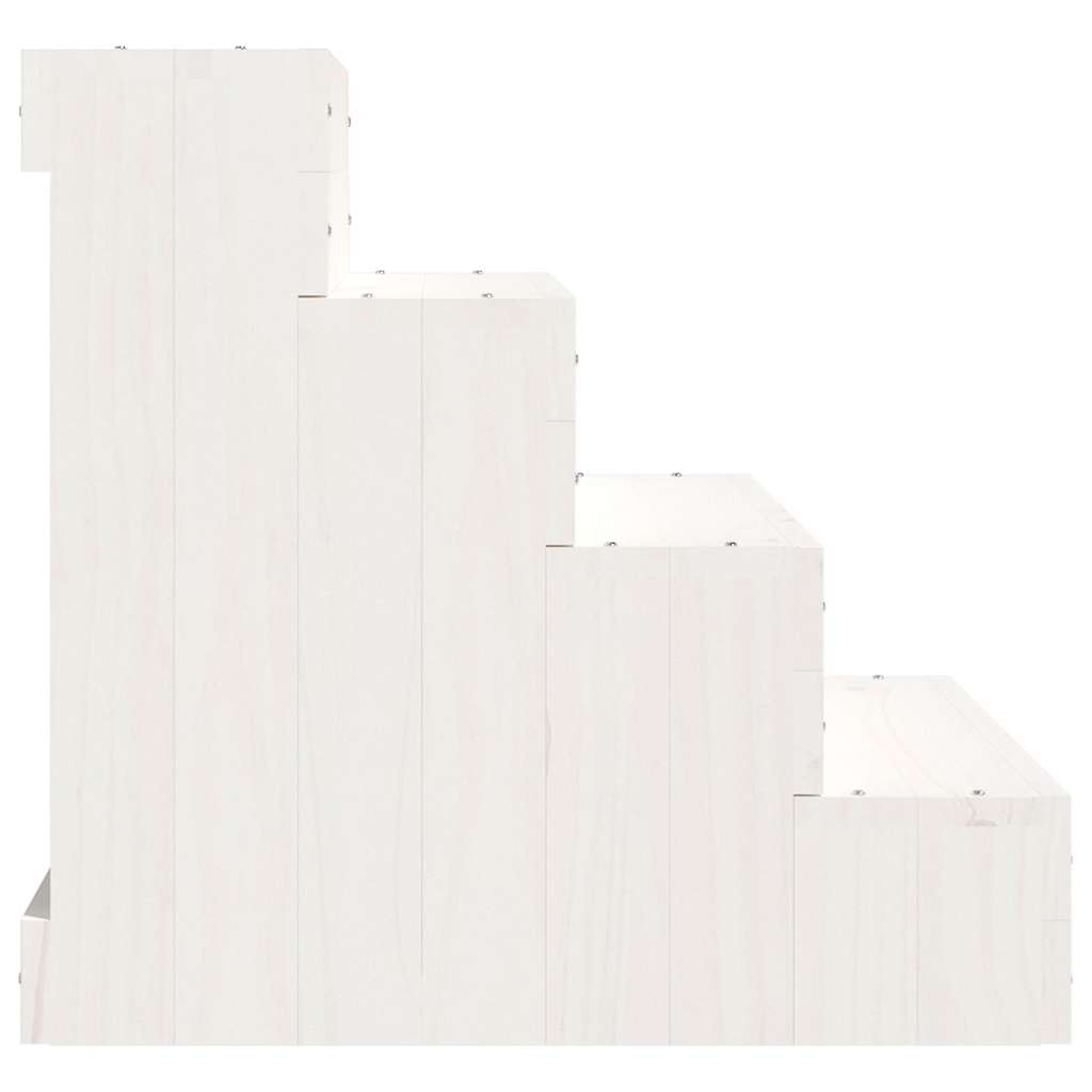 vidaXL Husdjurstrappa Vit 40x49x47 cm massiv furu