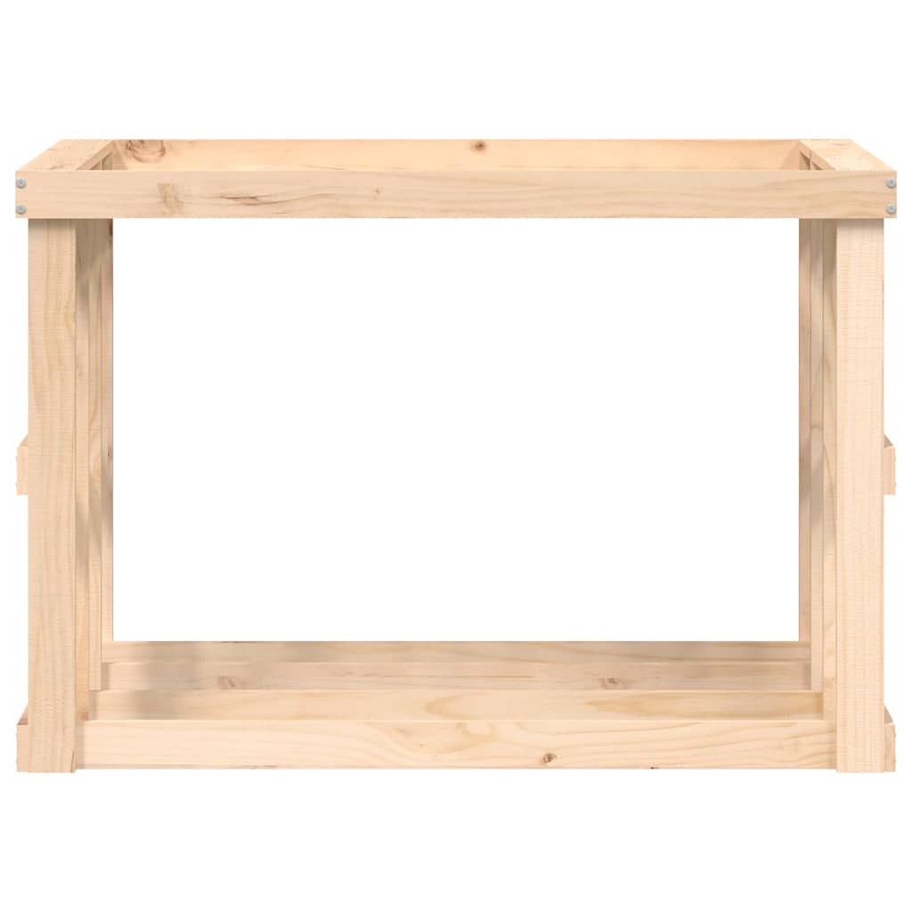vidaXL Vedställ 108x52x74 cm massiv furu