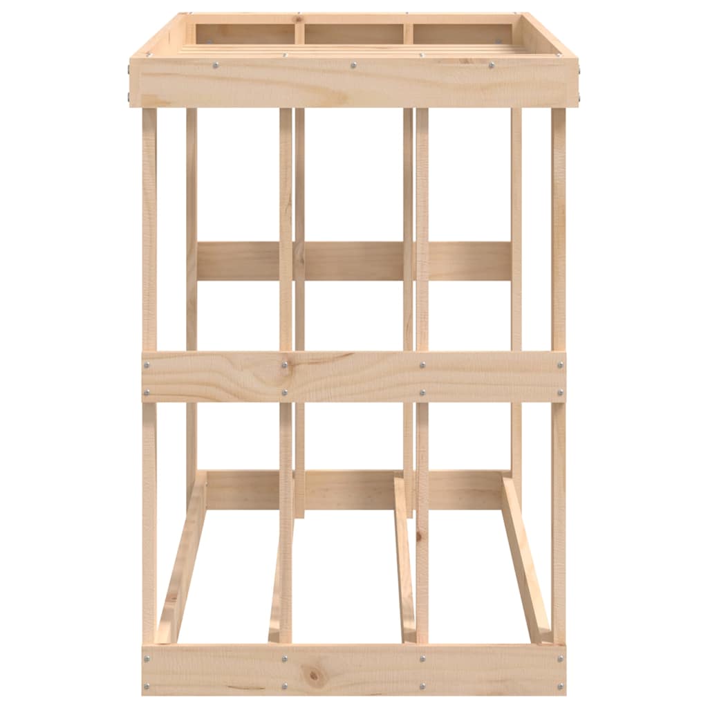 vidaXL Vedställ 108x52x74 cm massiv furu