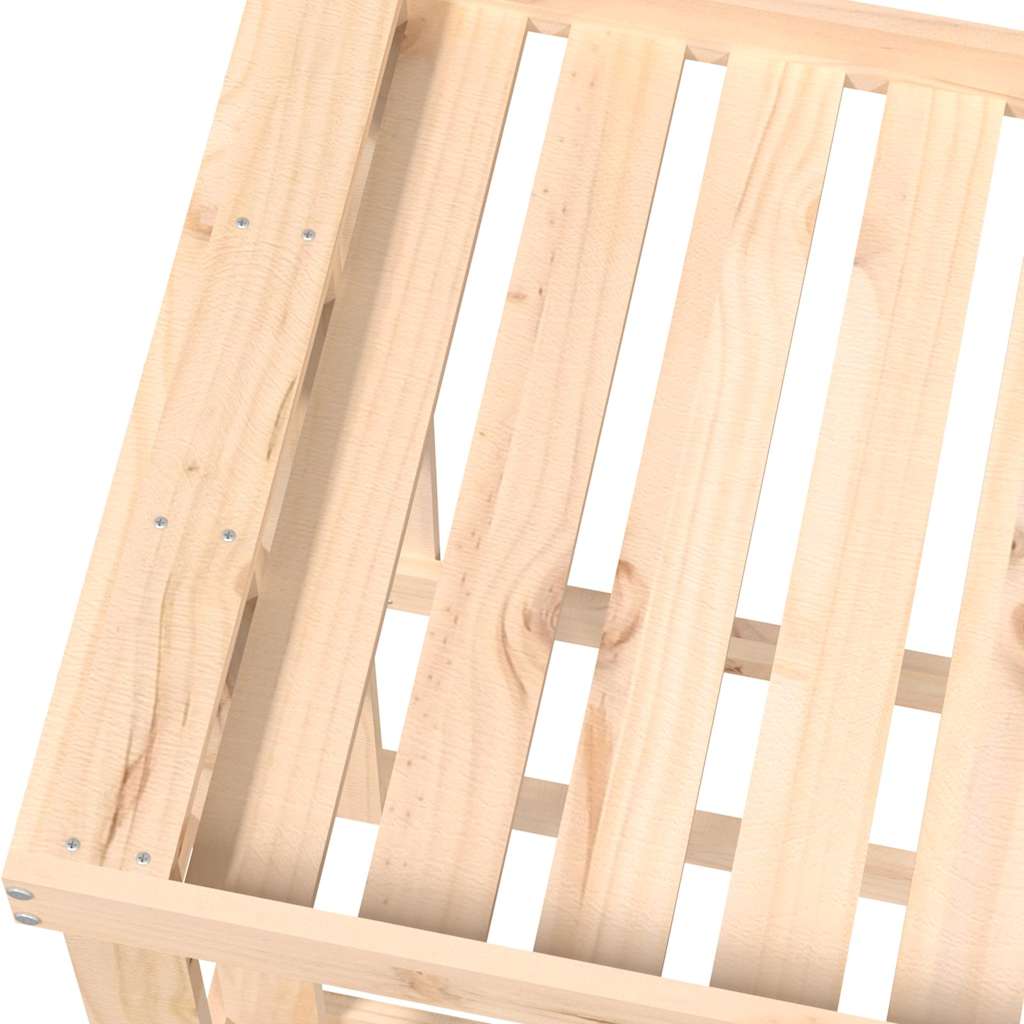 vidaXL Vedställ 108x52x74 cm massiv furu