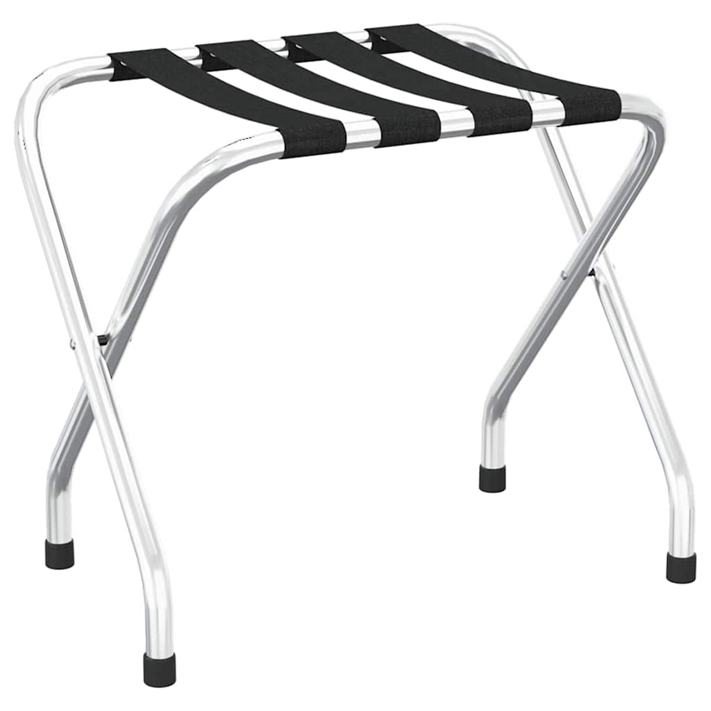 vidaXL Bagagehylla svart och silver 56x40x49 cm