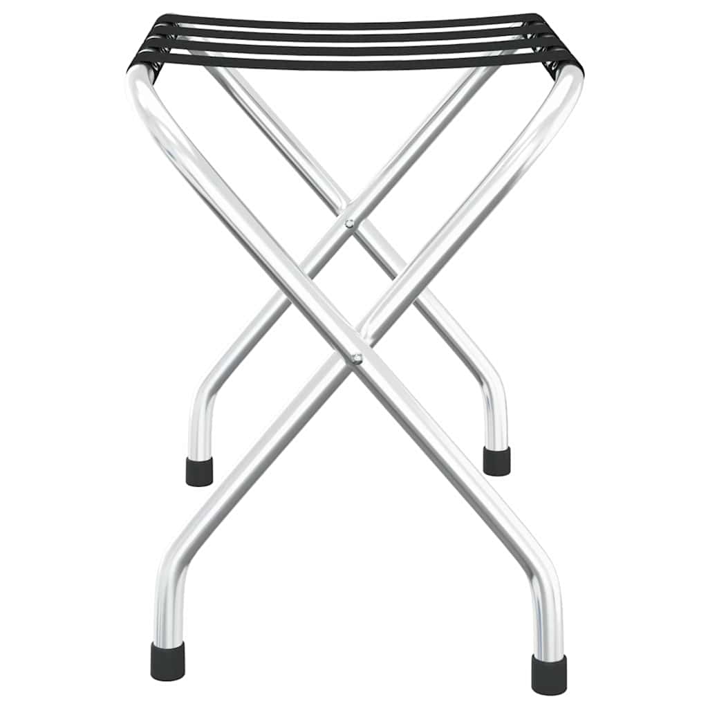 vidaXL Bagagehylla svart och silver 56x40x49 cm