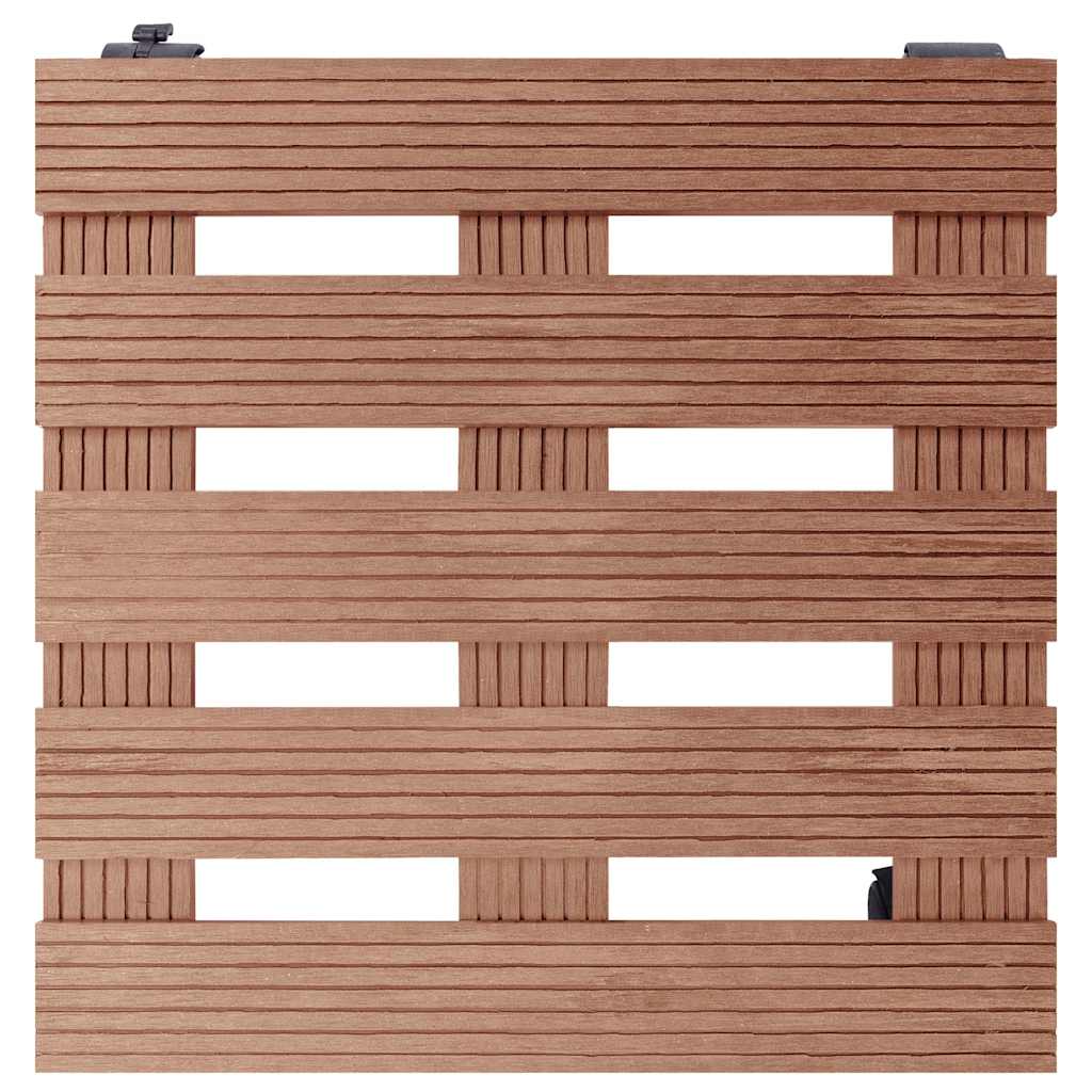 vidaXL Blomvagnar 4 st brun 30x30x7,5 cm WPC