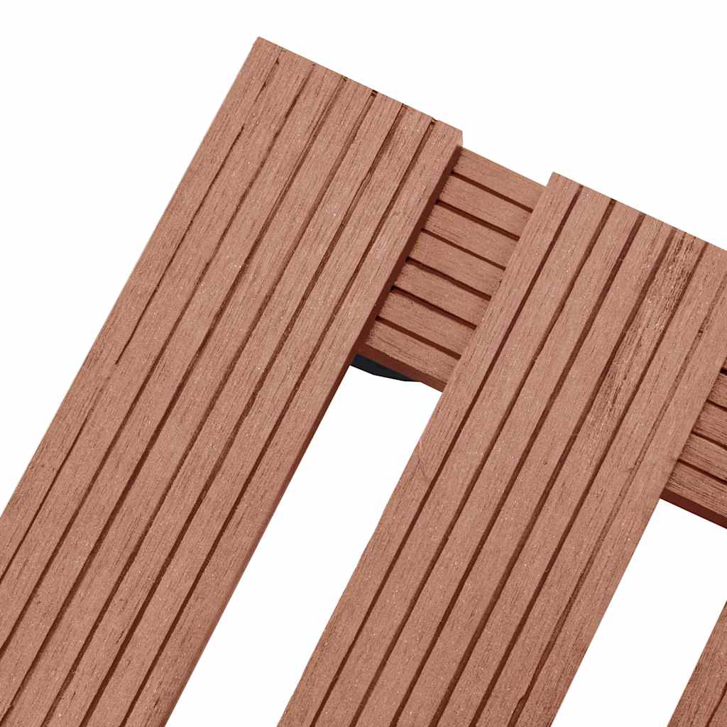 vidaXL Blomvagnar 4 st brun 30x30x7,5 cm WPC