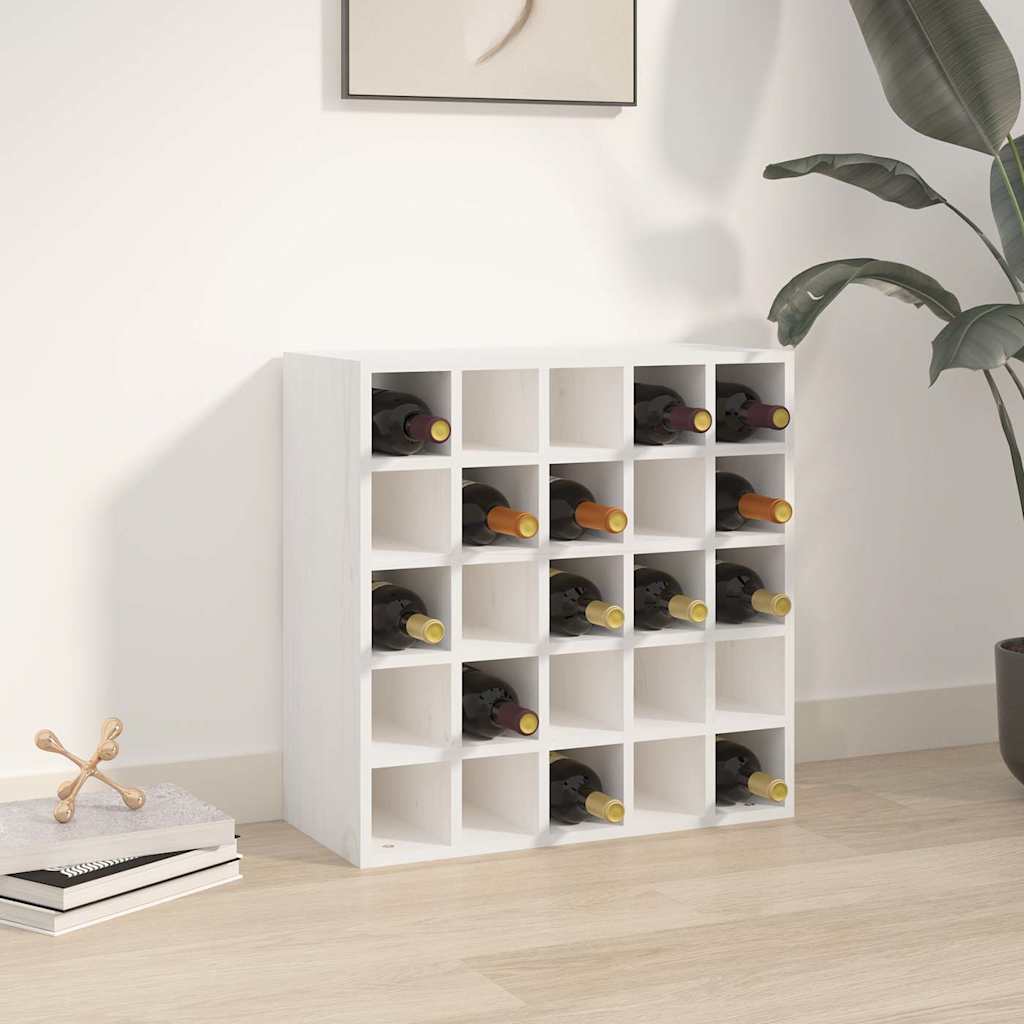 vidaXL Vinskåp vit 56x25x56 cm massivt trä furu