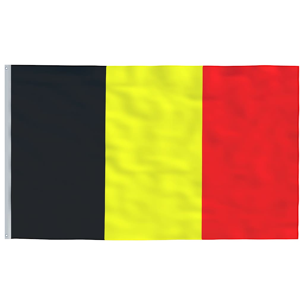 vidaXL Belgiens flagga och flaggstång 5,5 m aluminium