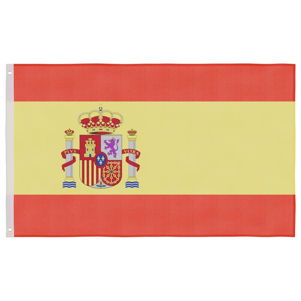 vidaXL Spaniens flagga och flaggstång 5,5 m aluminium
