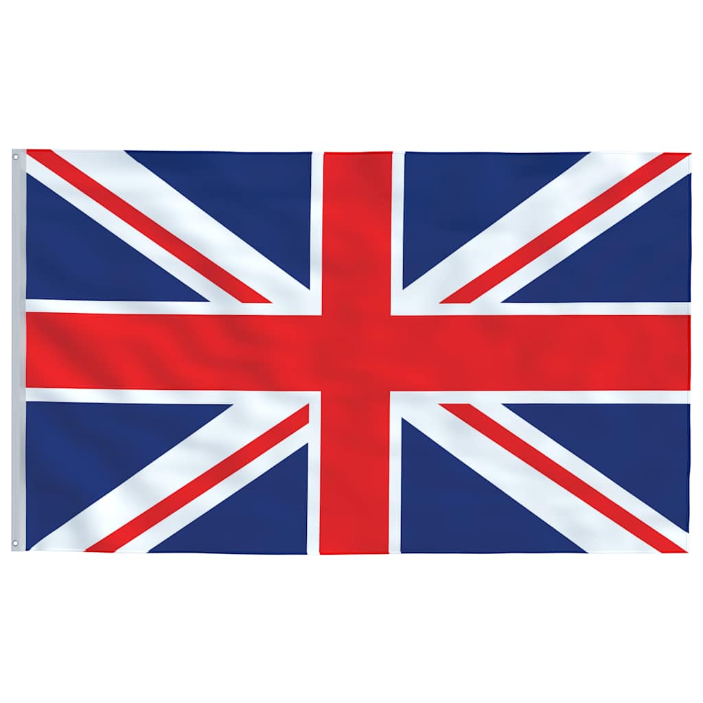 vidaXL Storbritanniens flagga och flaggstång 5,5 m aluminium