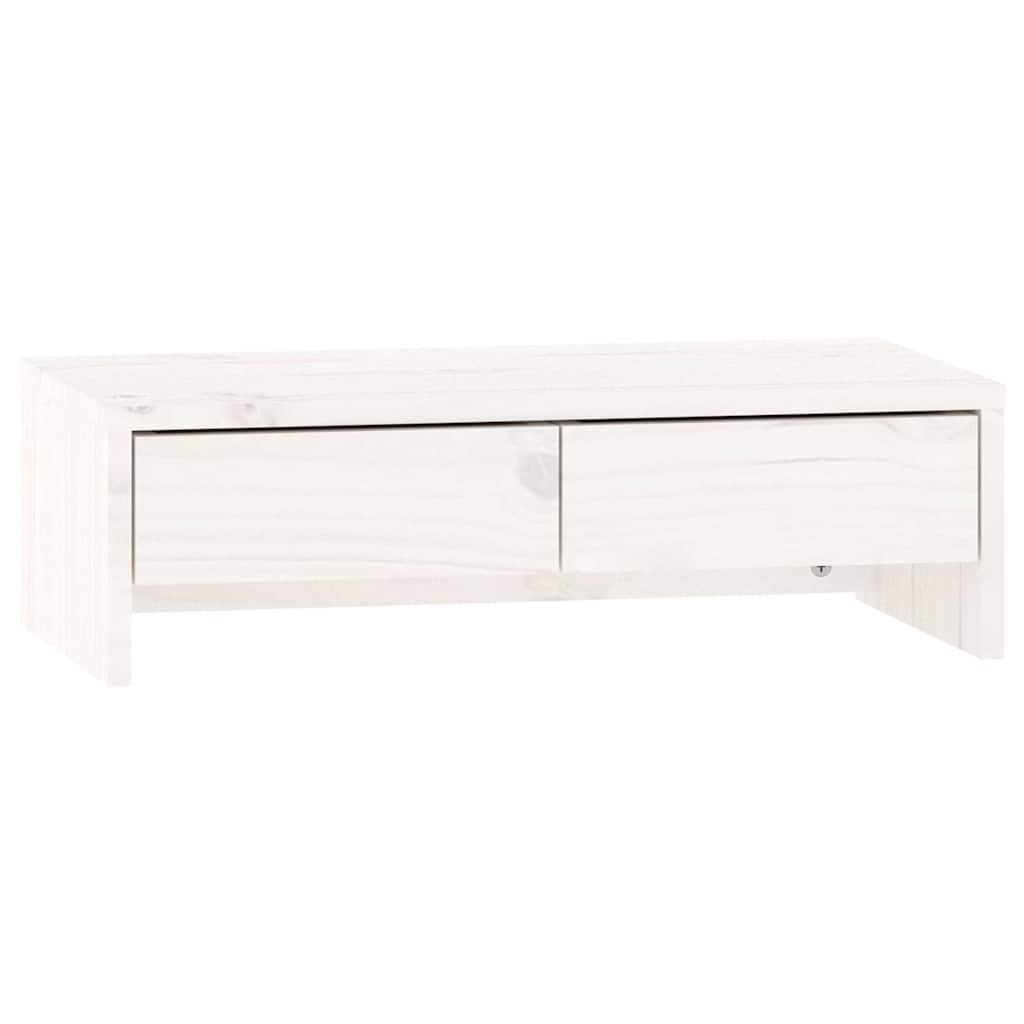 vidaXL Skärmställ vit 50x27x15 cm massiv furu
