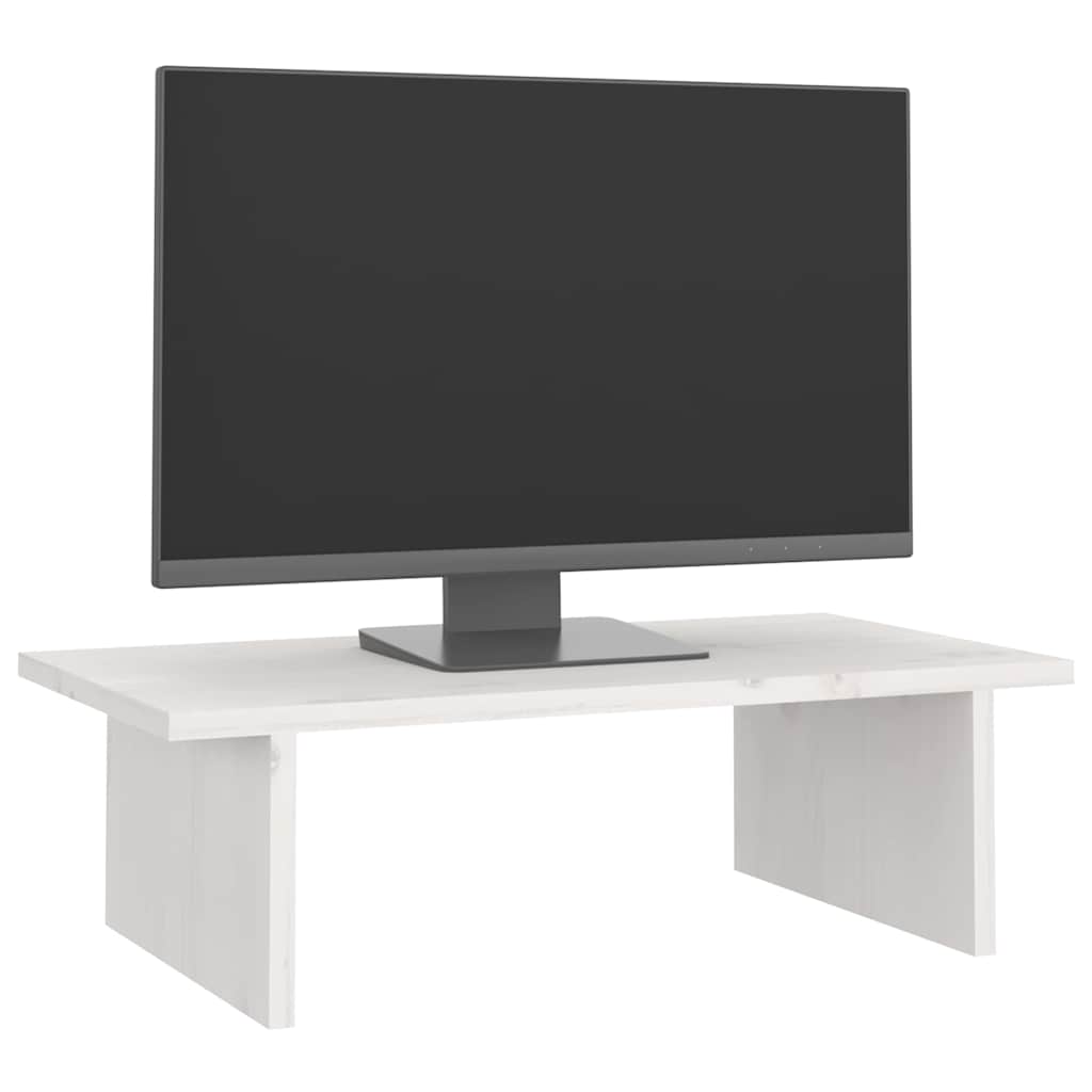 vidaXL Skärmställ vit 50x27x15 cm massiv furu