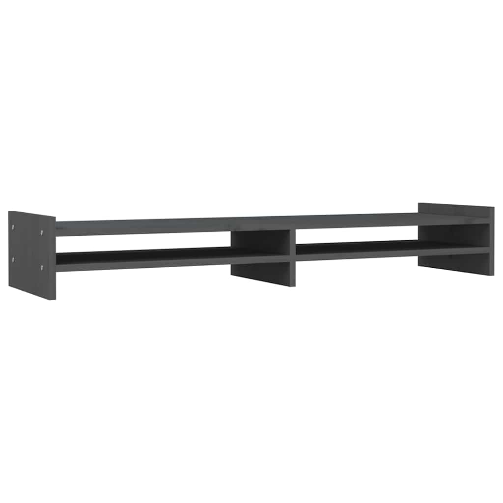 vidaXL Skärmställ grå 100x27x15 cm massiv furu