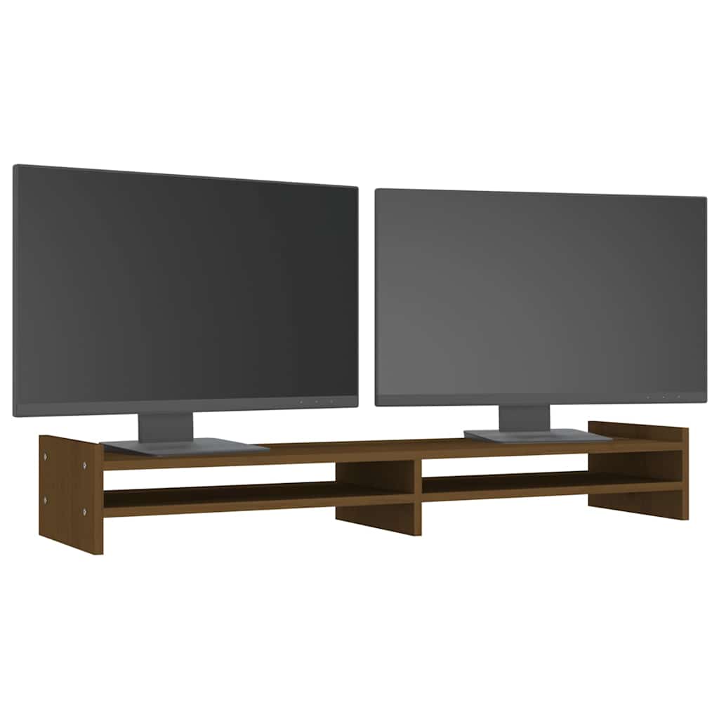 vidaXL Skärmställ honungsbrun 100x27x15 cm massiv furu