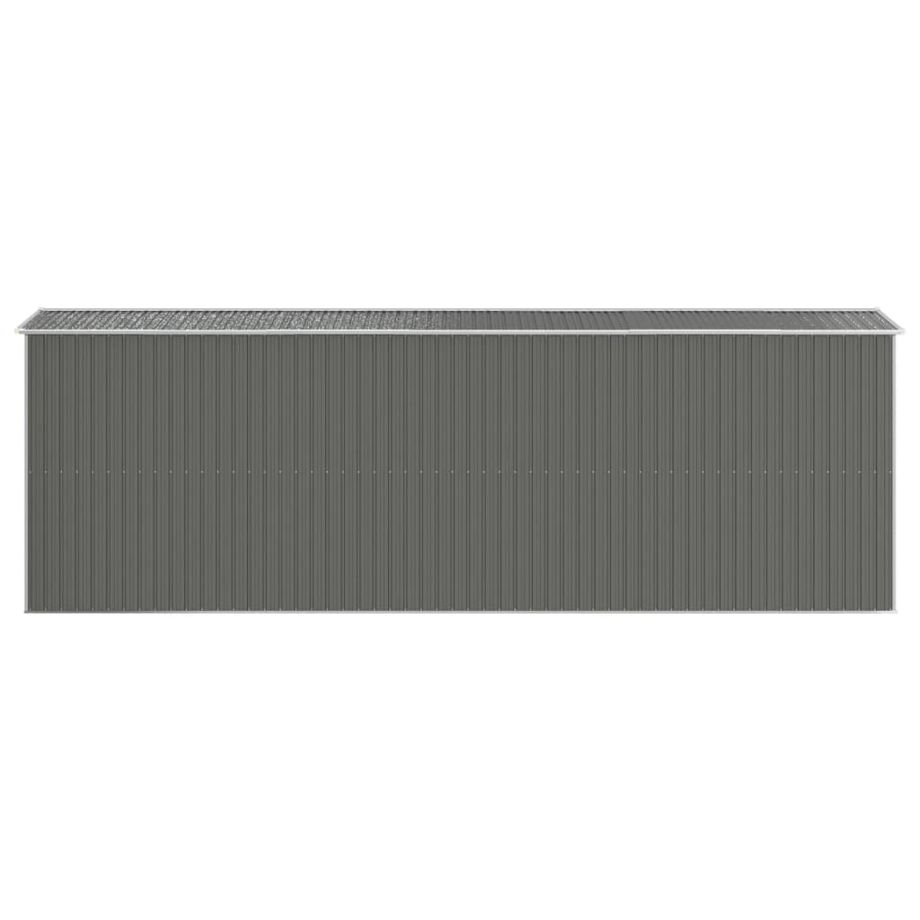 vidaXL Trädgårdsskjul ljusgrå 192x606x223 cm galvaniserat stål