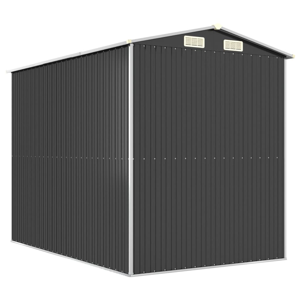 vidaXL Trädgårdsskjul antracit 192x274x223 cm galvaniserat stål