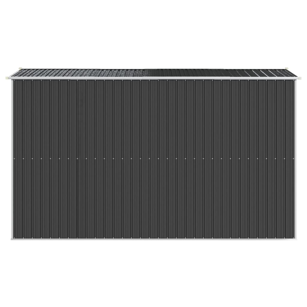 vidaXL Trädgårdsskjul antracit 192x357x223 cm galvaniserat stål