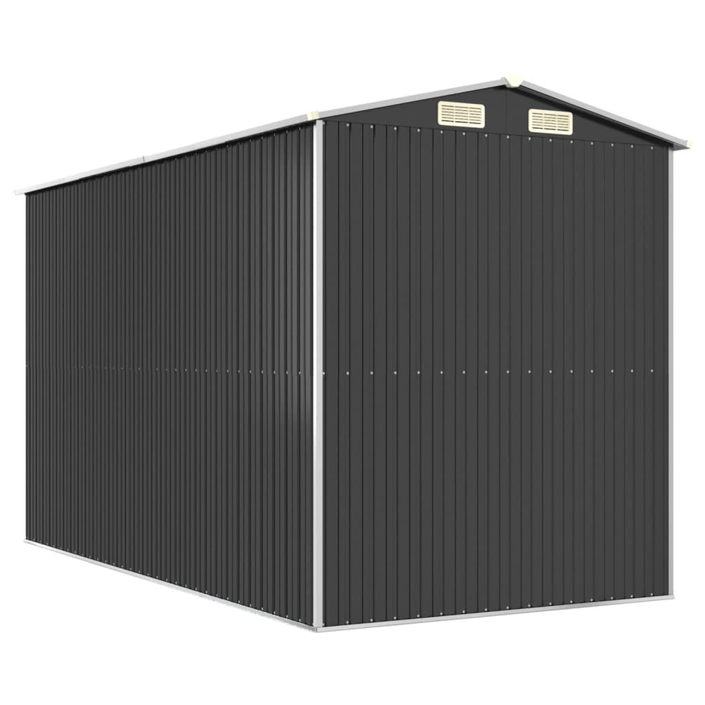 vidaXL Trädgårdsskjul antracit 192x357x223 cm galvaniserat stål