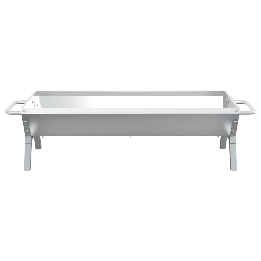 vidaXL Grillbricka silver 118x42x30,5 cm rostfritt stål