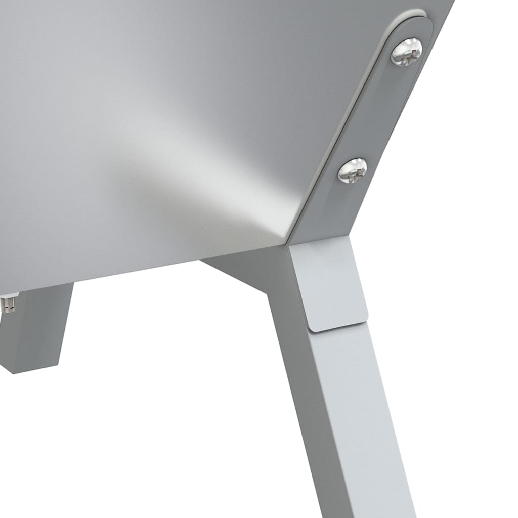 vidaXL Grillbricka silver 118x42x30,5 cm rostfritt stål