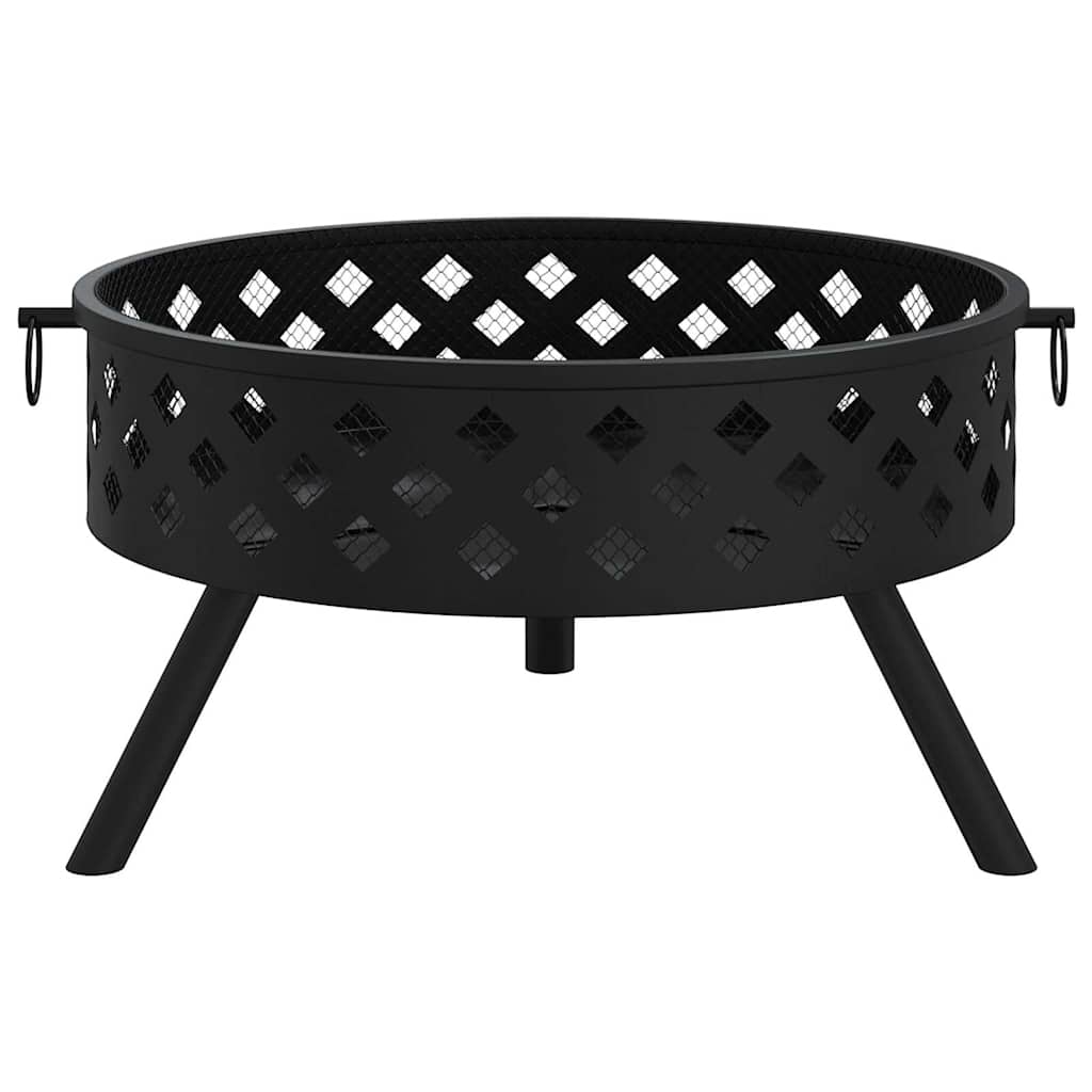 vidaXL Eldstad med eldgaffel 58 cm XXL stål