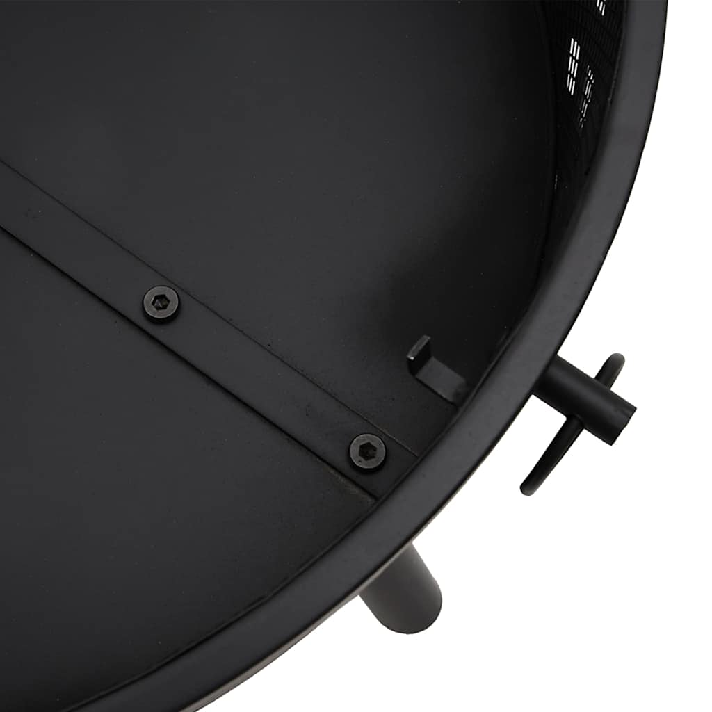 vidaXL Eldstad med eldgaffel 58 cm XXL stål