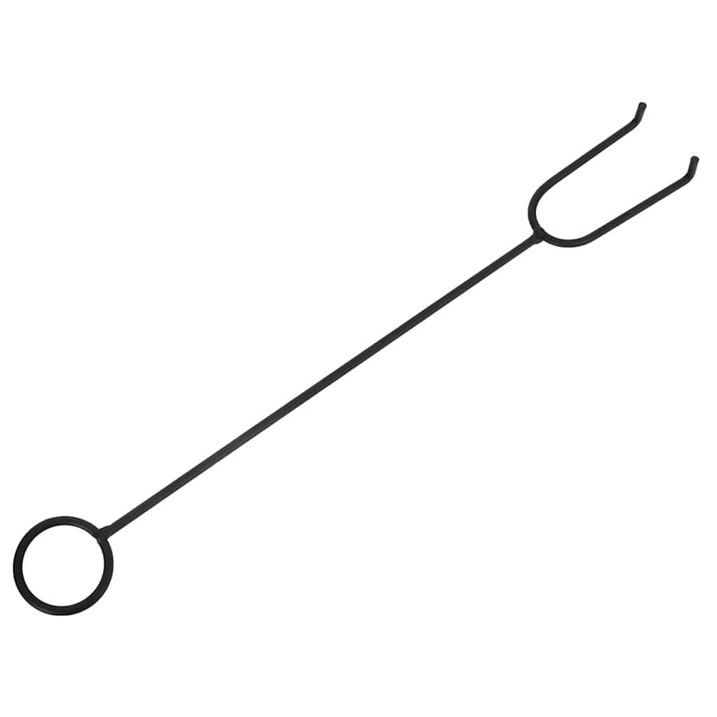 vidaXL Eldstad med eldgaffel 58 cm XXL stål