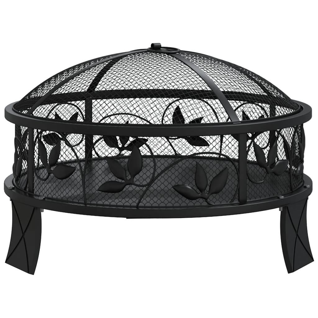 vidaXL Eldstad med eldgaffel 50 cm XXL stål