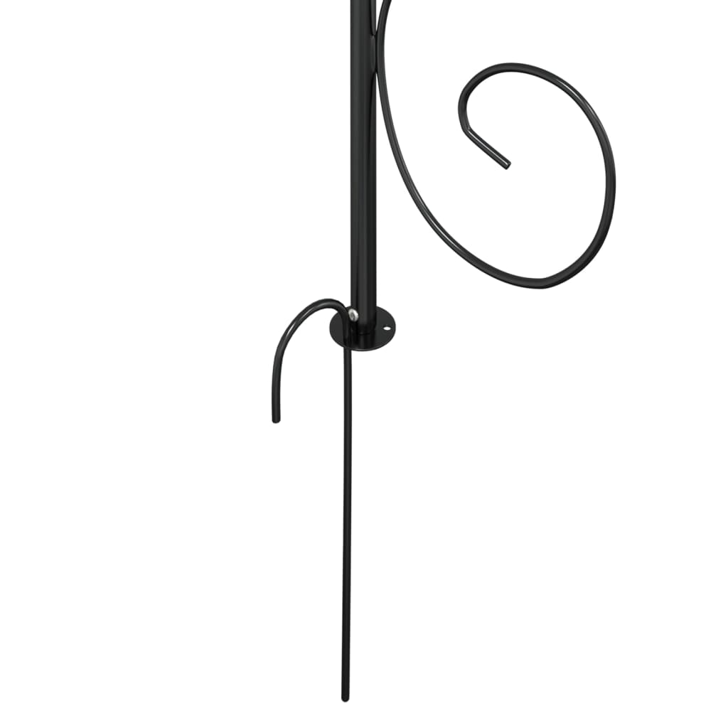 vidaXL Rosenbåge svart Ø180x255 cm stål