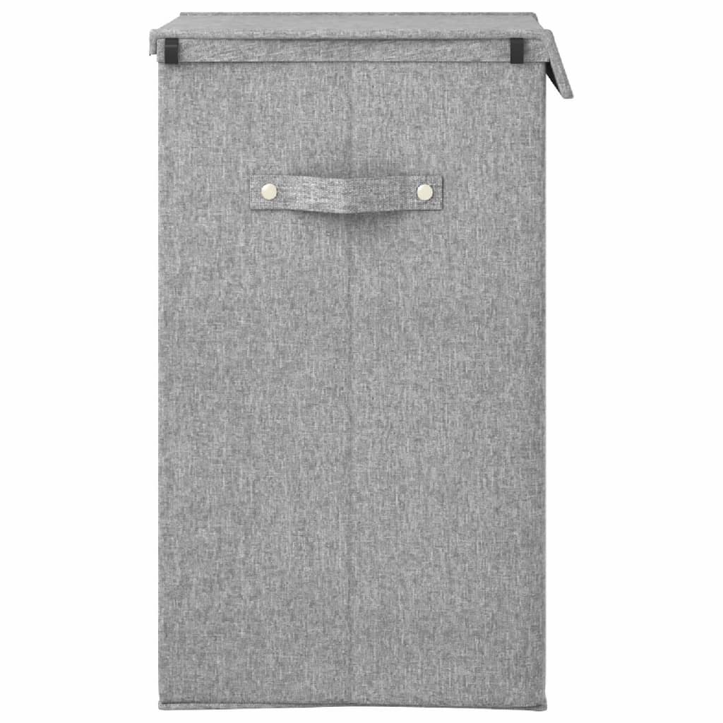 vidaXL Vikbar tvättkorg grå 51x34,5x59 cm konstlinne