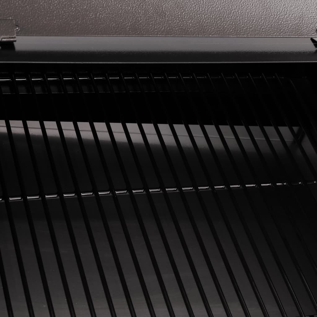 vidaXL Pelletsgrill med hylla svart 94 cm järn