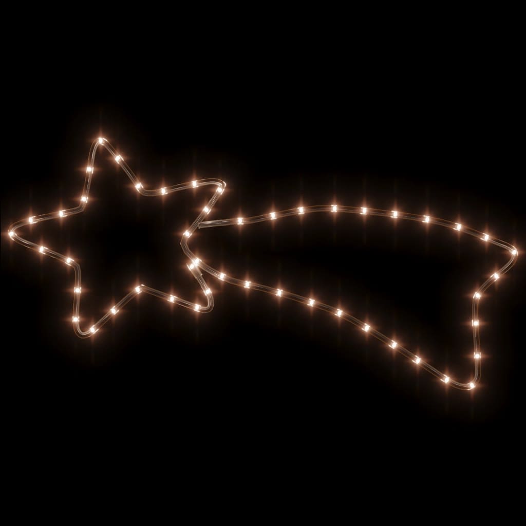 vidaXL Julstjärna komet-figurer 2 st med 48 LED varmvit 65x28 cm