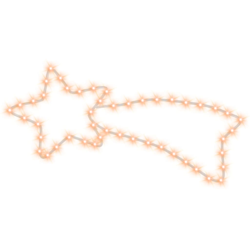 vidaXL Julstjärna komet-figurer 3 st med 48 LED varmvit 65x28 cm