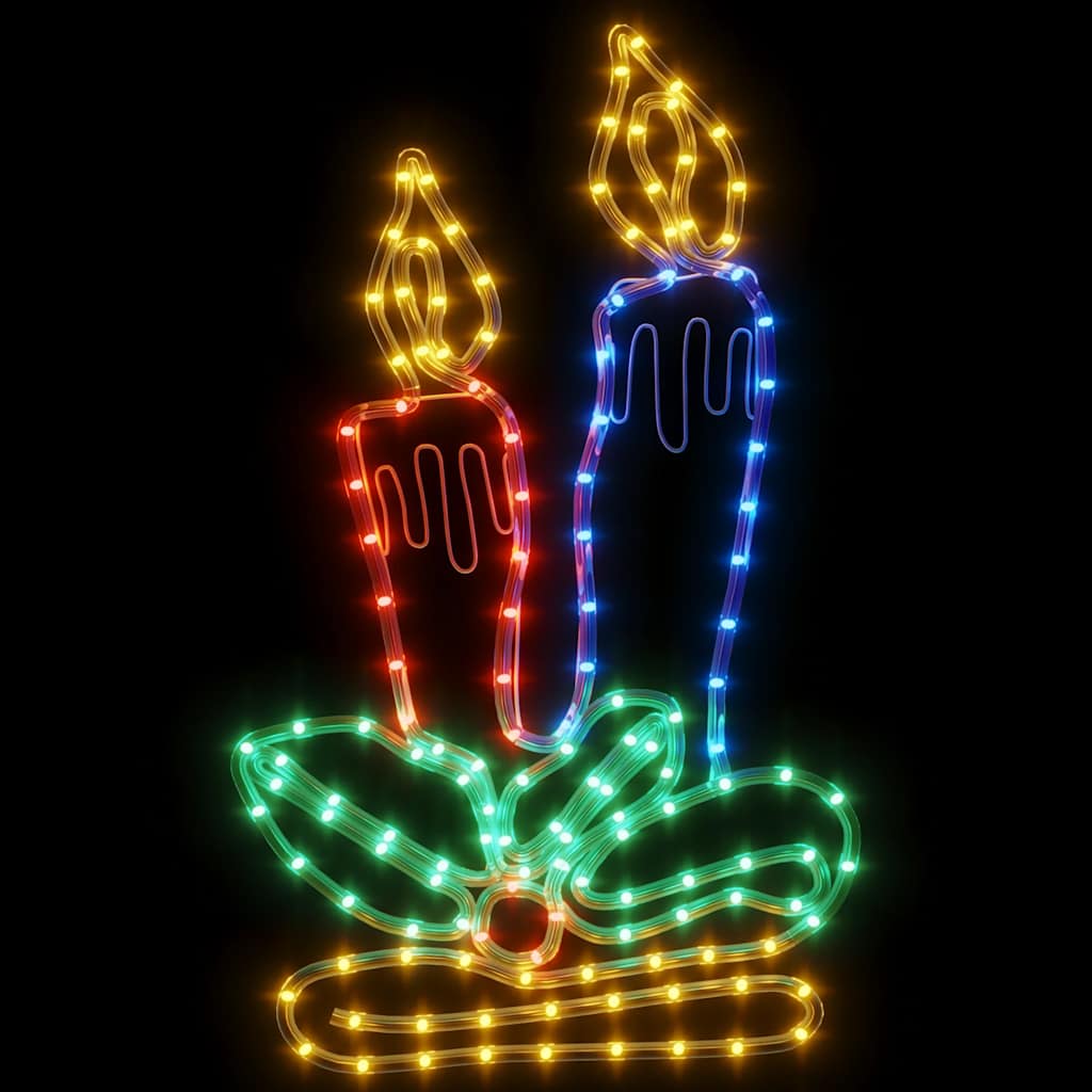 vidaXL Juldekoration ljus-figurer 2 st med 144 LEDs 70x42 cm