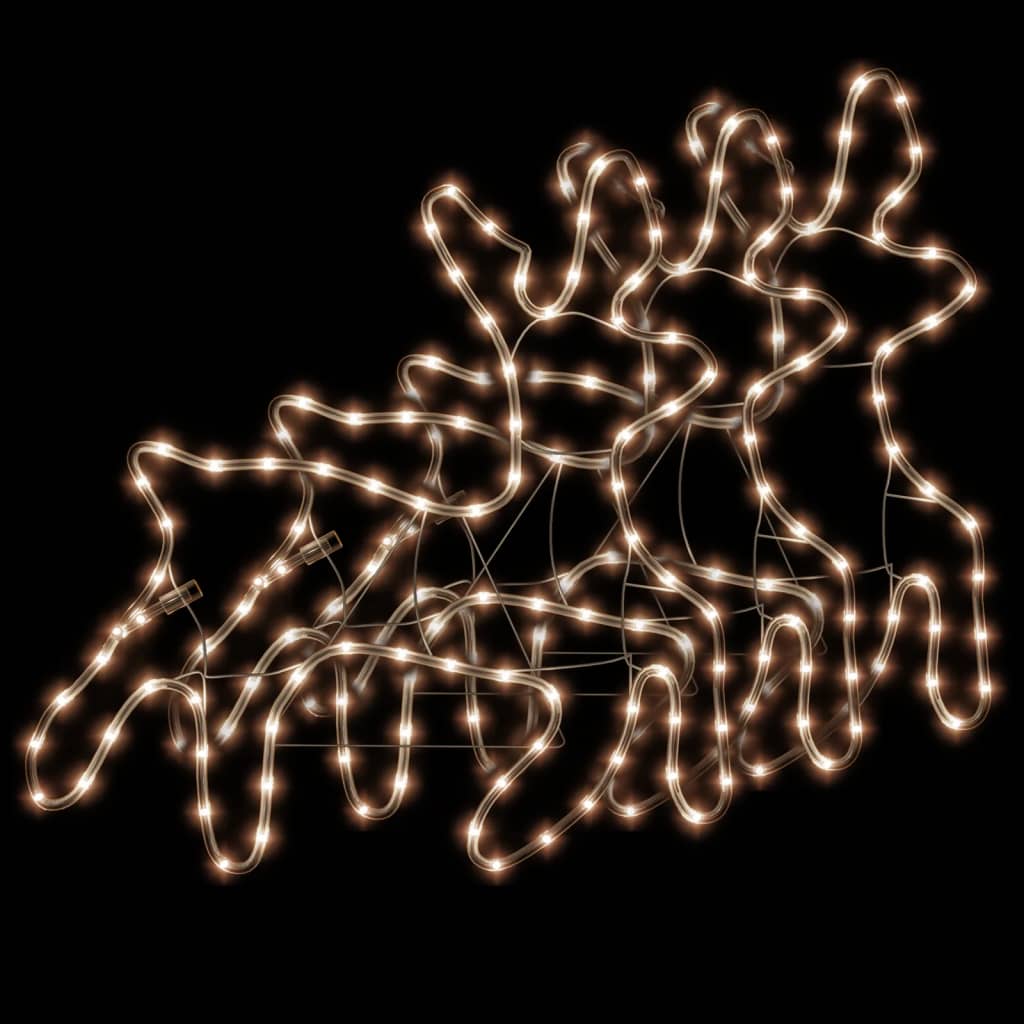 vidaXL Renfigur 3 st ljusslinga med LED varmvit 57x55x4,5 cm