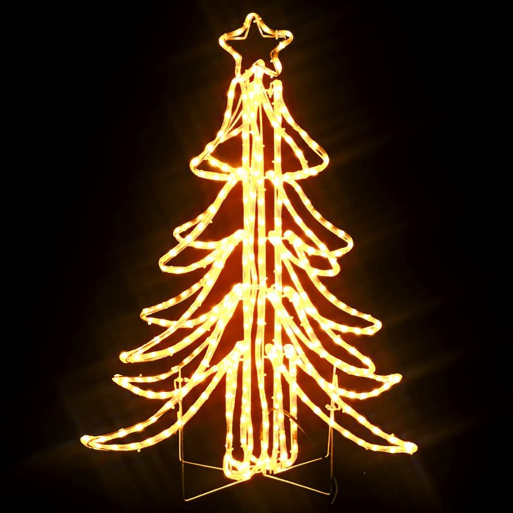 vidaXL Hopfällbar julgran 3 st ljusslinga med LED varmvit 87x87x93 cm