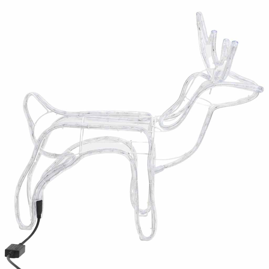 vidaXL Renfigur 2 st ljusslinga varmvit 60x30x60 cm