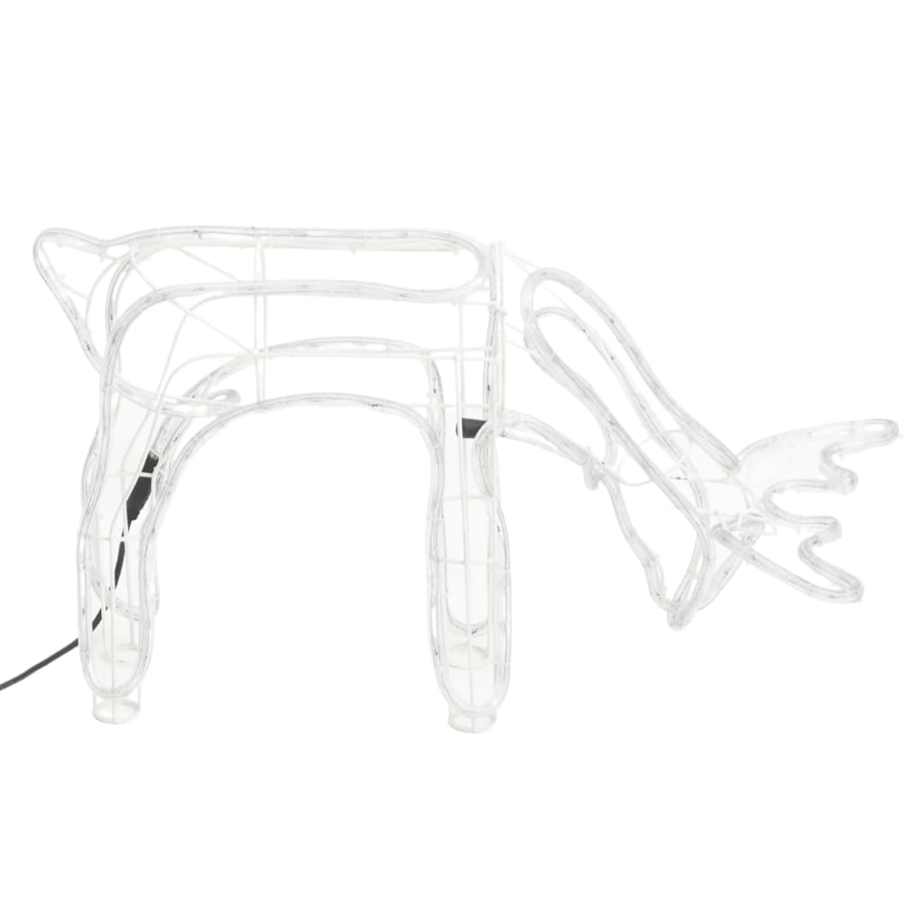 vidaXL Renfigur 2 st ljusslinga med varmvit 73x31x45 cm
