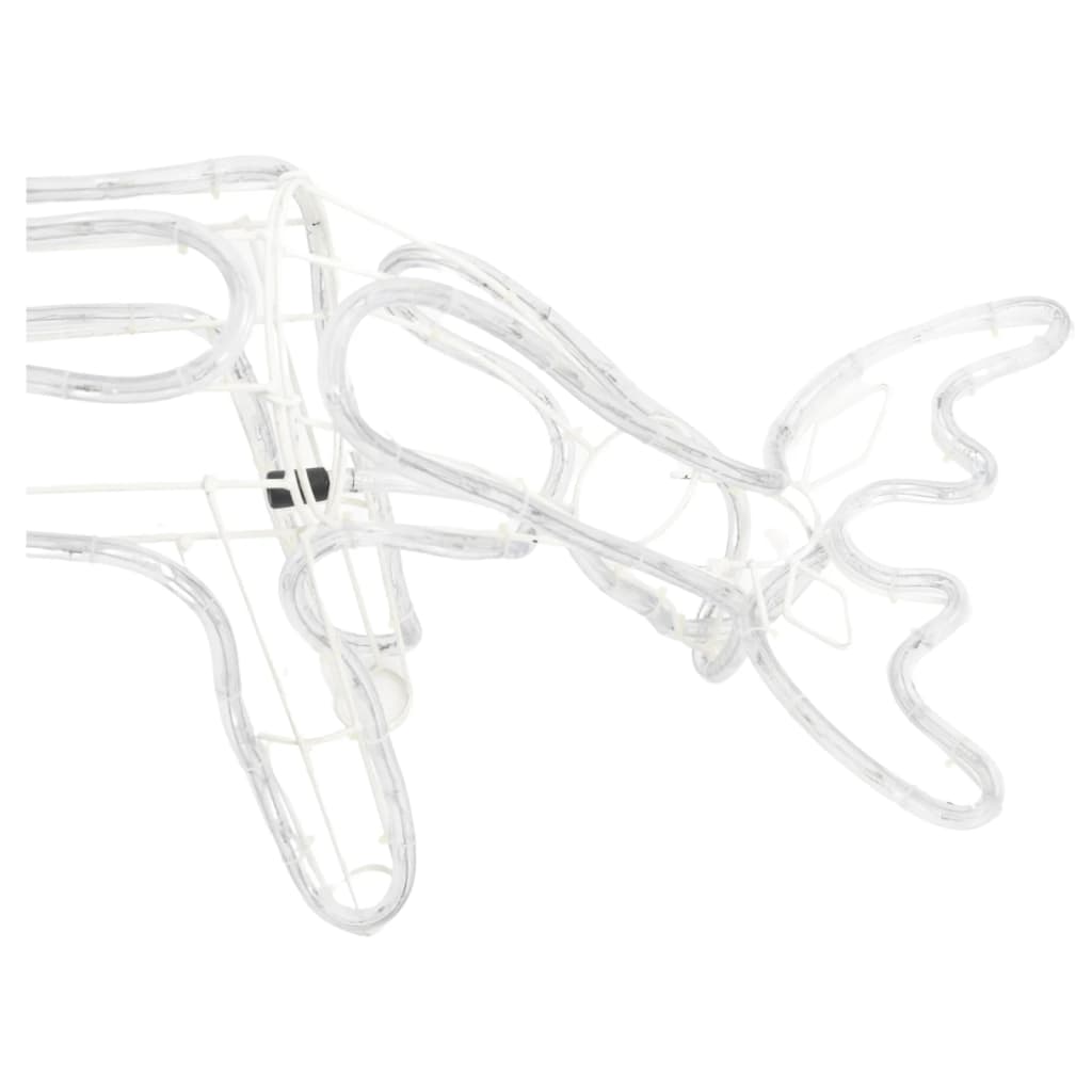vidaXL Renfigur 2 st ljusslinga med varmvit 73x31x45 cm
