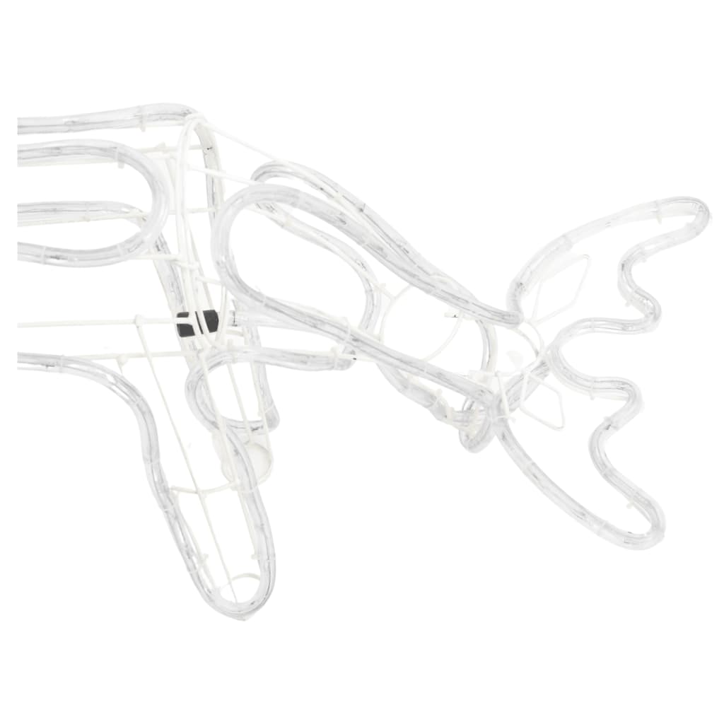 vidaXL Renfigur 3 st ljusslinga med varmvit 73x31x45 cm