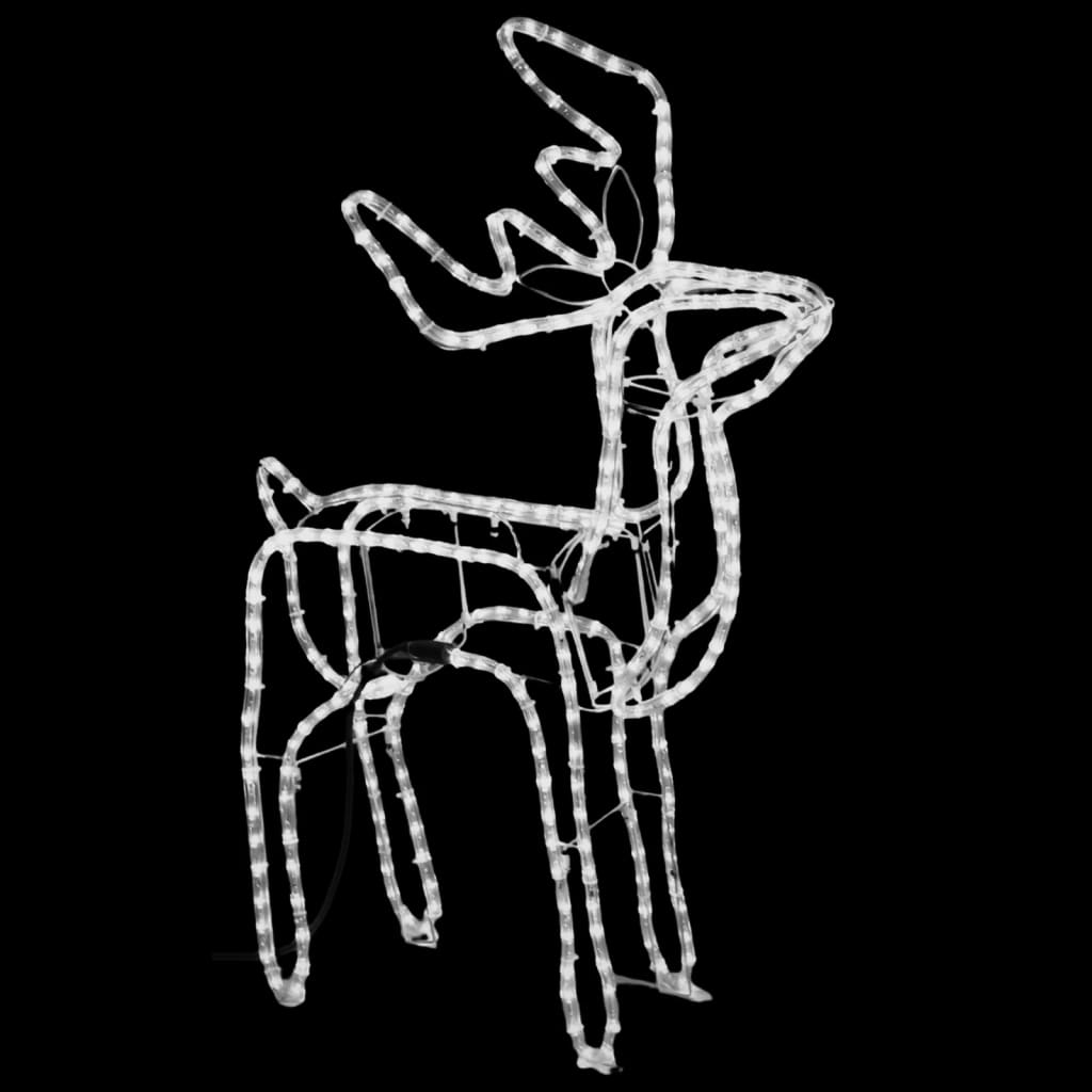 vidaXL Renfigur 2 st ljusslinga med kallvit 76x42x87 cm